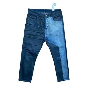 Rick Owens DRKSHDW Detroit cropped Women's Two-Tone Jeans, size 28, like new